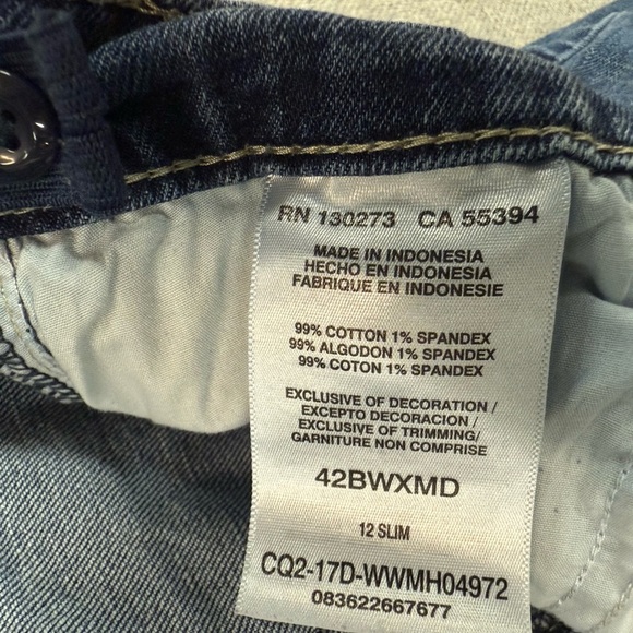 Wrangler 20X Jeans Boys Size 12 Slim Adjustable Waist Straight Leg Dk Denim 0076 - Picture 5 of 10